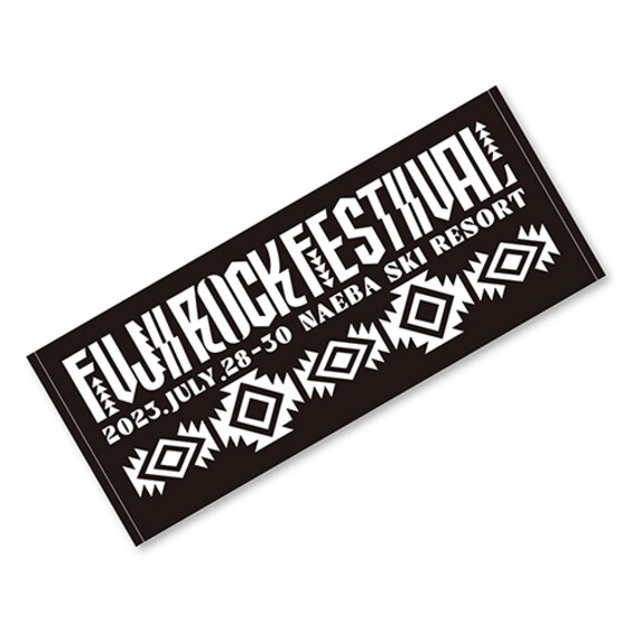 FUJI ROCK '23 フェイスタオル (オルテガ柄)/ BLACK