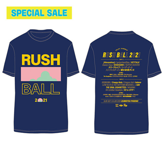 【SPECIAL SALE】RUSH BALL 2021 ロゴTシャツ/ネイビー