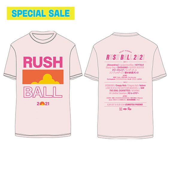 【SPECIAL SALE】RUSH BALL 2021 ロゴTシャツ/ピンク