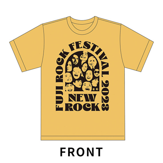 FUJI ROCK'23 NEW ROCK T-shirt （出演者名入りTシャツ）Designed by Super me Inc. / BANANA