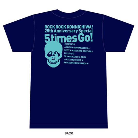 【Special Price】ロックロック25thオフィシャルTシャツ（ネイビー）