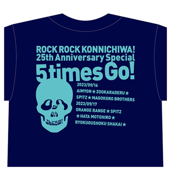 【Special Price】ロックロック25thオフィシャルTシャツ（ネイビー）