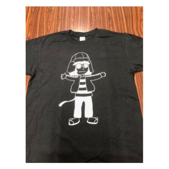若き日のカワノイラストTシャツ(Black Only)