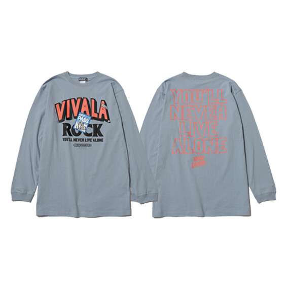 VIVA LA ROCK x RUDIE'S ロングスリーブTシャツ （アシッドブルー） （RUDIE'Sコラボ）