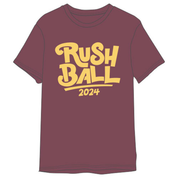 RUSH BALL 2024  ロゴTシャツ/バーガンディ