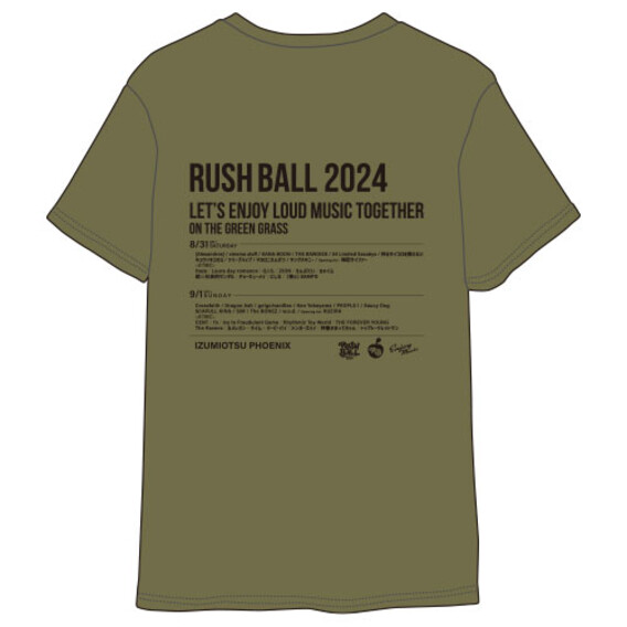 RUSH BALL 2024  シックTシャツ/カーキ