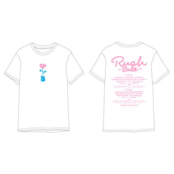 RUSH BALL 2024  フラワー Tシャツ/ホワイト×ピンク