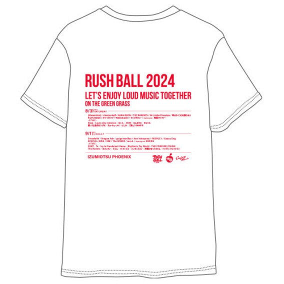 RUSH BALL 2024  レトロ  Tシャツ/ホワイト