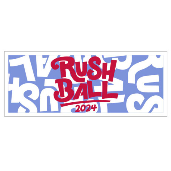 RUSH BALL  2024  フェイスタオル/ライトパープル×レッド