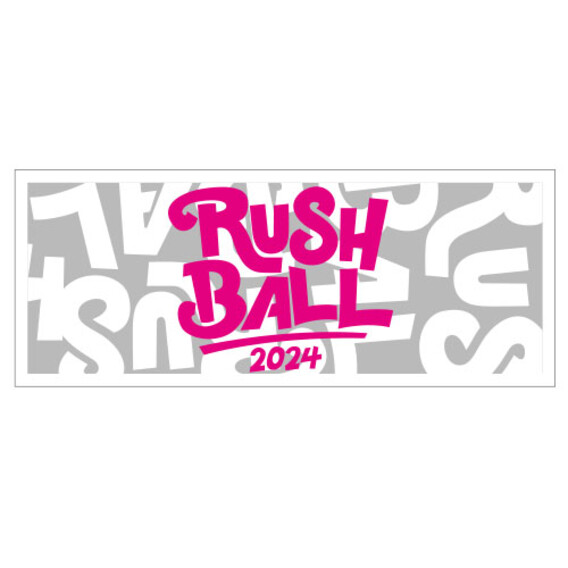 RUSH BALL  2024  フェイスタオル/グレー×ピンク