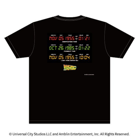 【BTTF】バック・トゥ・ザ・フューチャー35周年記念　タイムサーキットTシャツ／黒（sale）