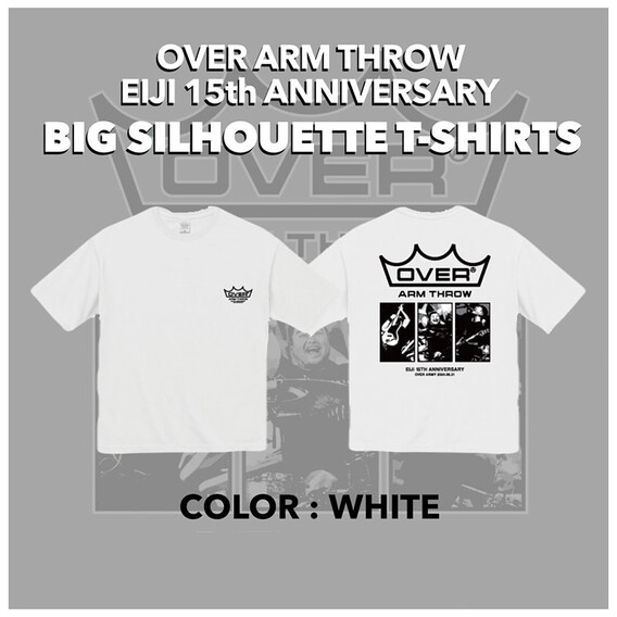 EIJI 15th ANNIVERSARY BIG SILHOUETTE T-SHIRTS(WHITE)