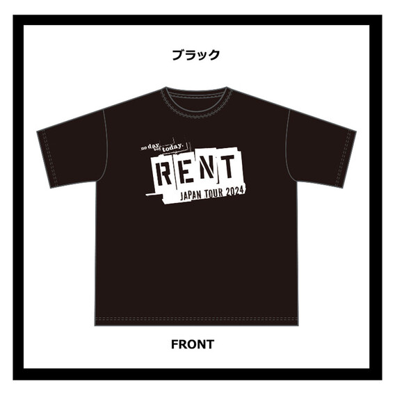 RENTロゴ オーバーサイズTシャツ <ブラック>