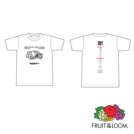 FRUIT OF THE LOOM × RUSH BALL 2024 コラボレーションTシャツ/ホワイト