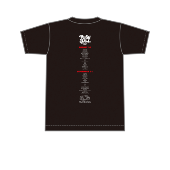 FRUIT OF THE LOOM × RUSH BALL 2024 コラボレーションTシャツ/ブラック