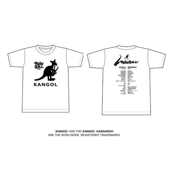 KANGOL × RUSH BALL 2024 コラボレーションTシャツ/ホワイト