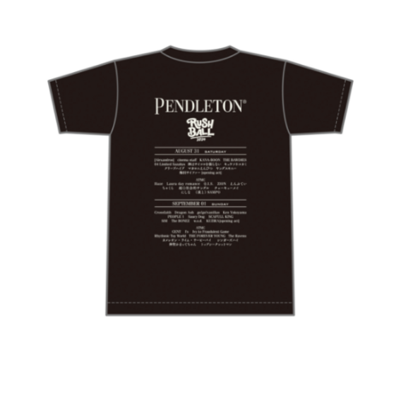 PENDLETON× RUSH BALL 2024 コラボレーションTシャツ/ブラック