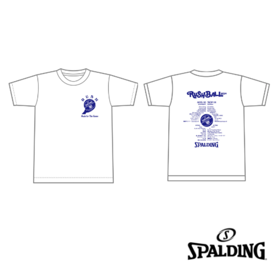 SPALDING × RUSH BALL 2024 コラボレーションTシャツ/ホワイト