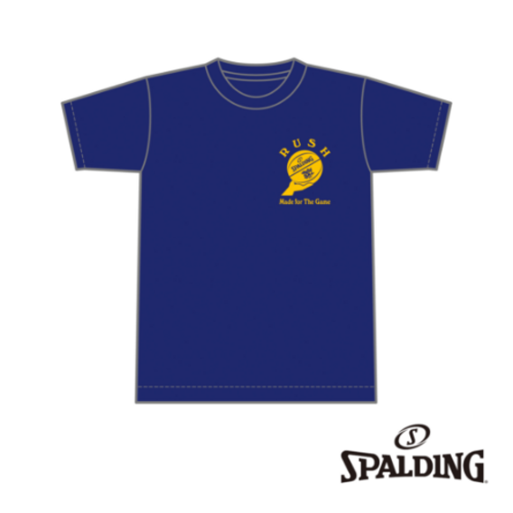 SPALDING × RUSH BALL 2024 コラボレーションTシャツ/ネイビー