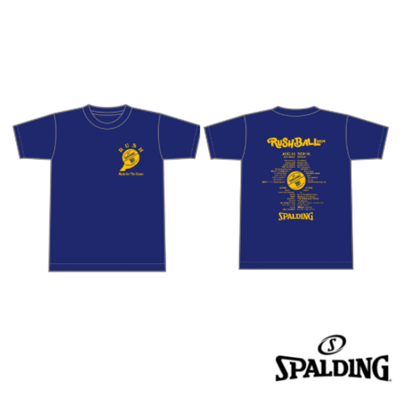 SPALDING × RUSH BALL 2024 コラボレーションTシャツ/ネイビー