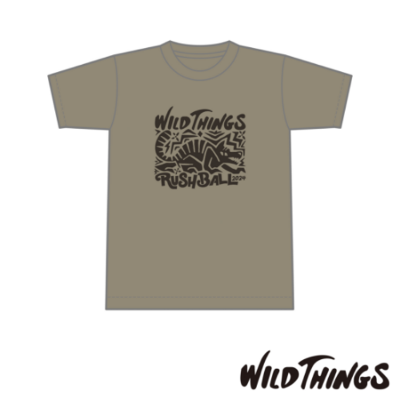 Wild Things × RUSH BALL 2024 コラボレーションTシャツ/カーキ