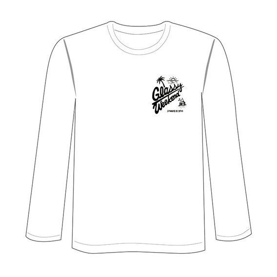 GLASSY WEEKEND オリジナルロングTシャツ（WHITE）