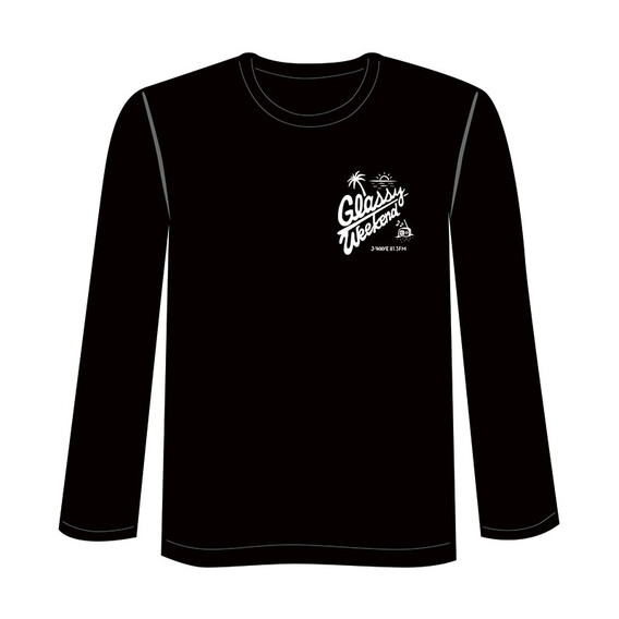 GLASSY WEEKEND オリジナルロングTシャツ（BLACK）