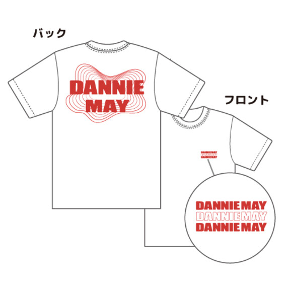 T シャツ -Dannie May- ［ホワイト × グリーン］
