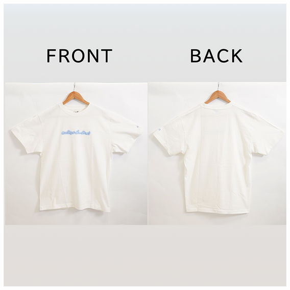 【indigo la End】 ilE ロゴTシャツ (VanillaWhite×SkyBlue)