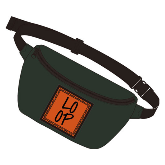 【Anly】Emblem Body Bag カーキ