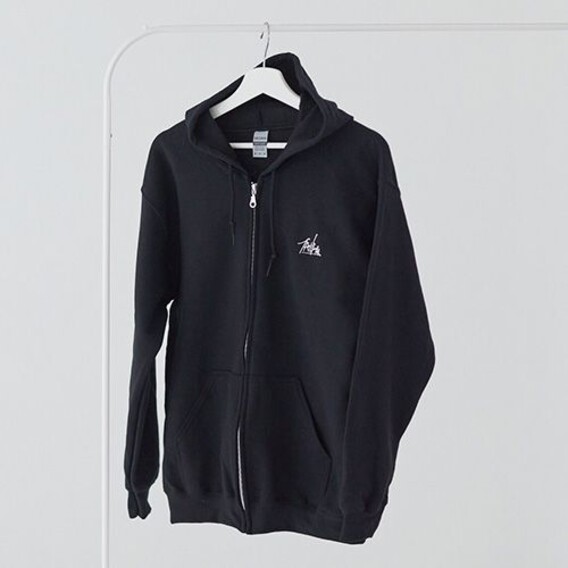 Logo Zip Hoodie/ BLACK