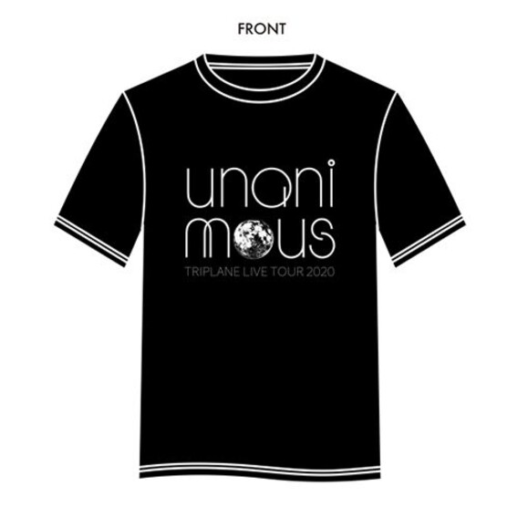 unanimousツアーTシャツ/黒